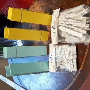 Lot of wooden clothespins